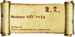 Moduna Károly névjegykártya